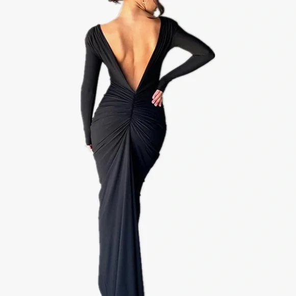 Chic Nation Black Long Sleeve Dress - Picture 1 of 3